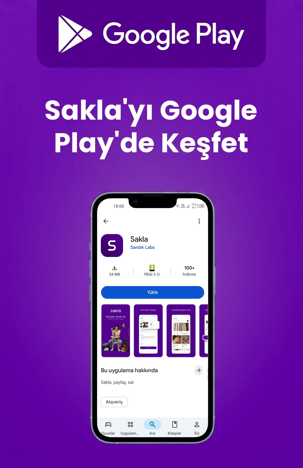 Sakla uygulamasını Google Play'de keşfet ve Android telefonuna ücretsiz indir